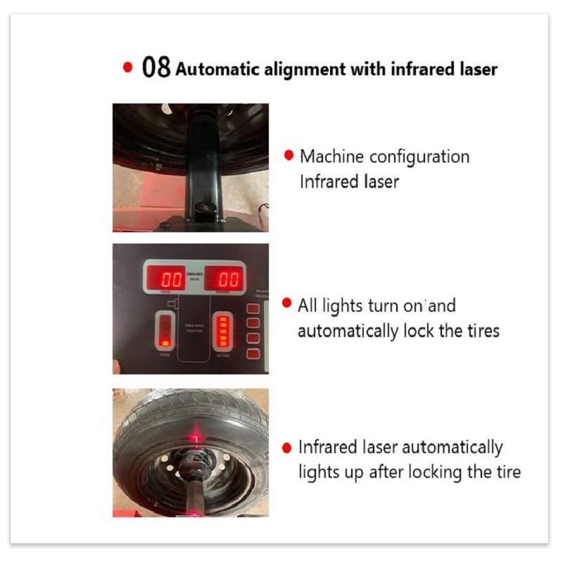 Fostarturbo CE ISO drive shaft car tire wheel balancing machine Automobile tyre wheel balancer