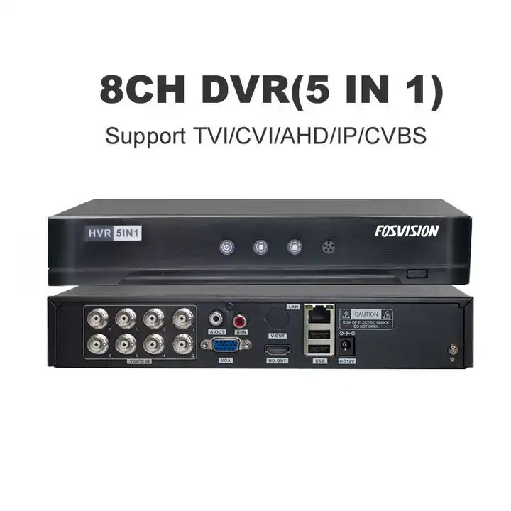 fosvision DVR 8channel  Hybrid 265 5MP 1080P 8ch cctv ahd DVR recorder p6spro for home security AHD video recorder