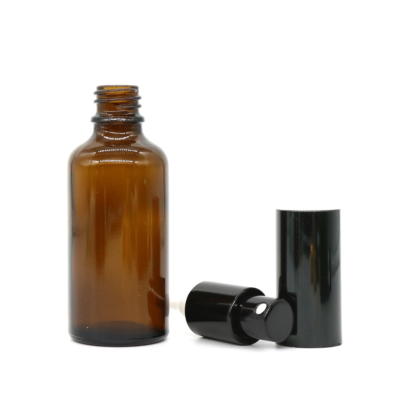 glass perfume sample bottle 15ml 20 ml 30ml 50ml 100 ml Brown Amber Glass cosmetic bottle with mist spray pump