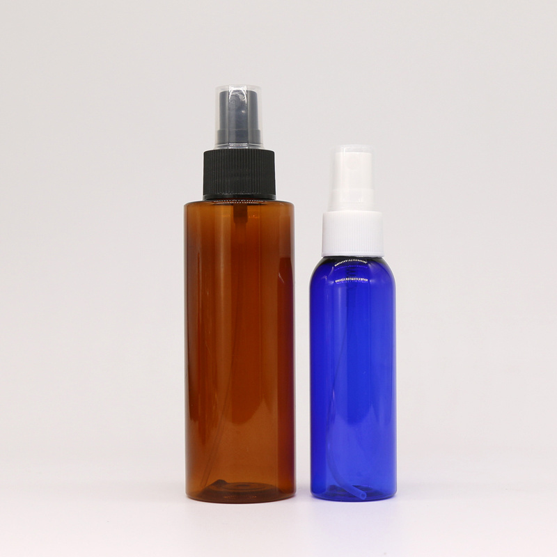 Empty fine mist PET 30ml 50ml 100ml 120ml 150ml 200ml 250ml 500ml amber black blue plastic spray bottle for cosmetic packaging