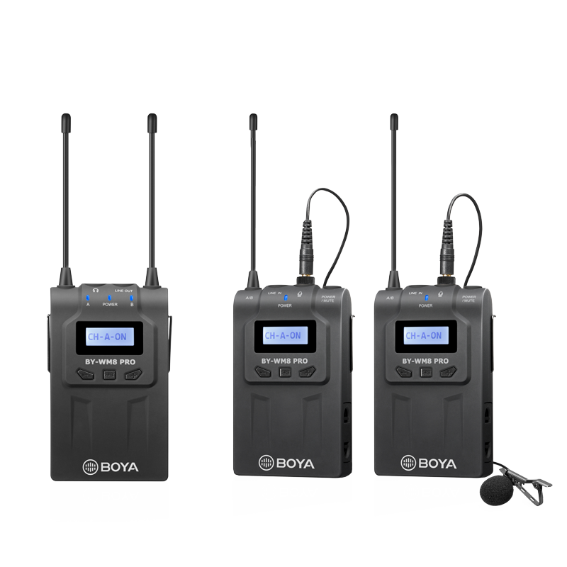 UHF Dual-Channel Wireless Microphone System BY-WM8 Pro-K2