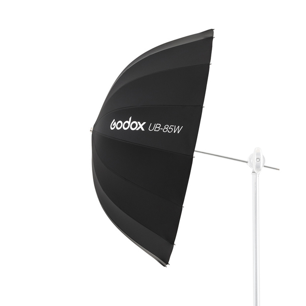 Godox UB-85W 33.5in 85cm Parabolic Black White Reflective Umbrella Studio Light Umbrella with Black Silver Diffuser Cover Cloth