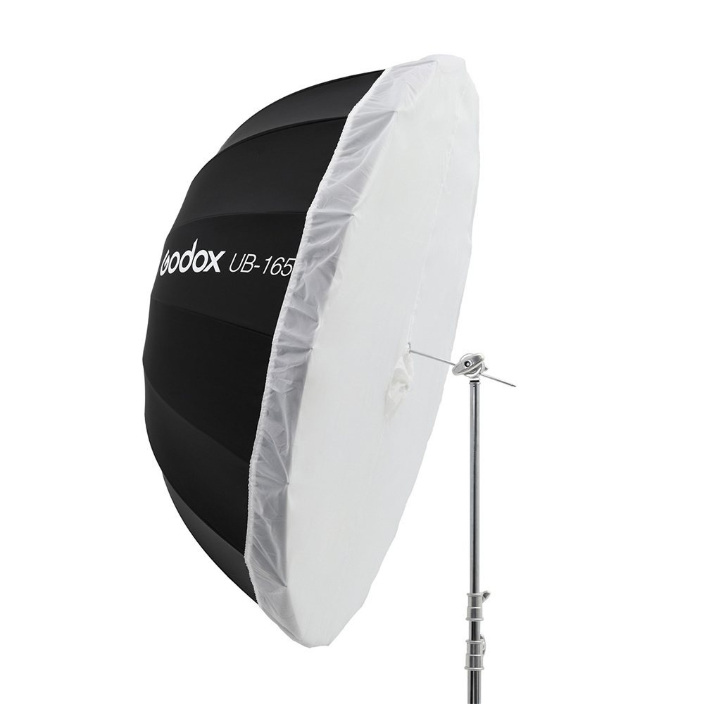 Godox UB-165W 65in 165cm Parabolic Black White Reflective Umbrella Studio Light Umbrella with Black Silver Diffuser Cover Cloth