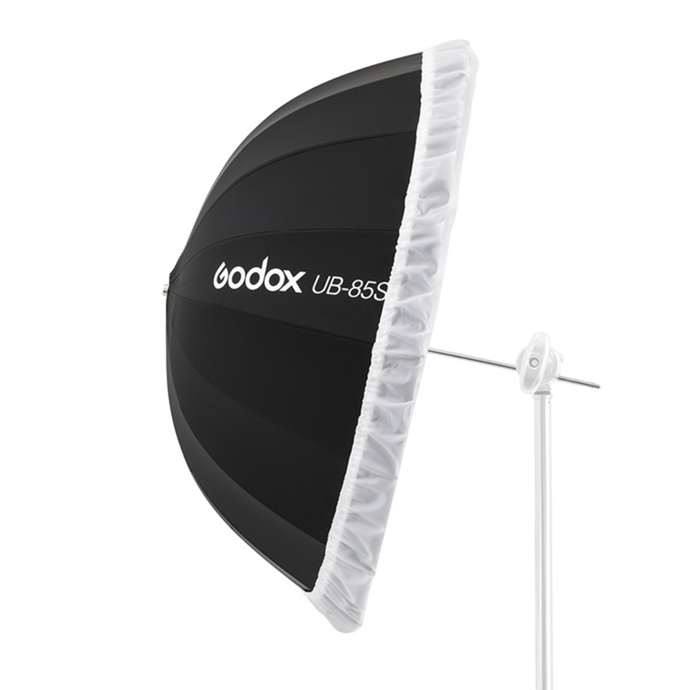 Godox UB-85S 33.5 inch 85cm Parabolic Black Reflective Umbrella Studio Light Umbrella with Black Silver Diffuser Cover Cloth