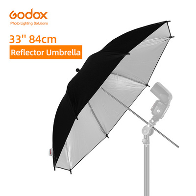 Godox 33" 84cm  Grained Black Silver Reflector Umbrella Photo Studio Flash Light Umbrella