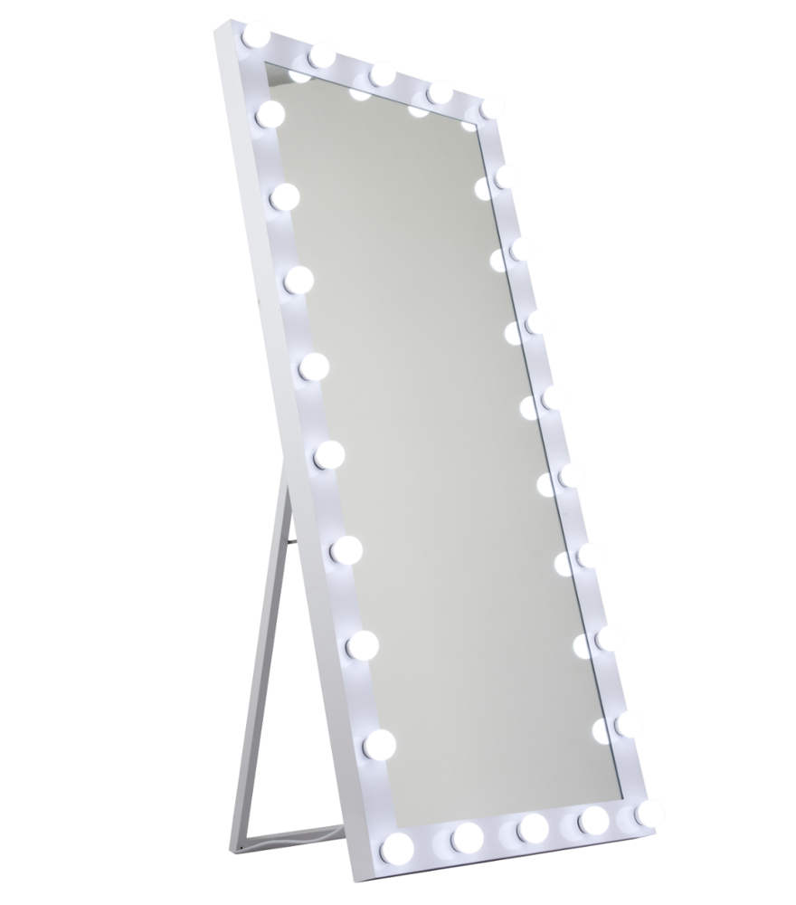 2022 Home Decor Full Length Large Dressing Room Mirror Standing Hollywood Makeup Vanity Mirror With Bulbs