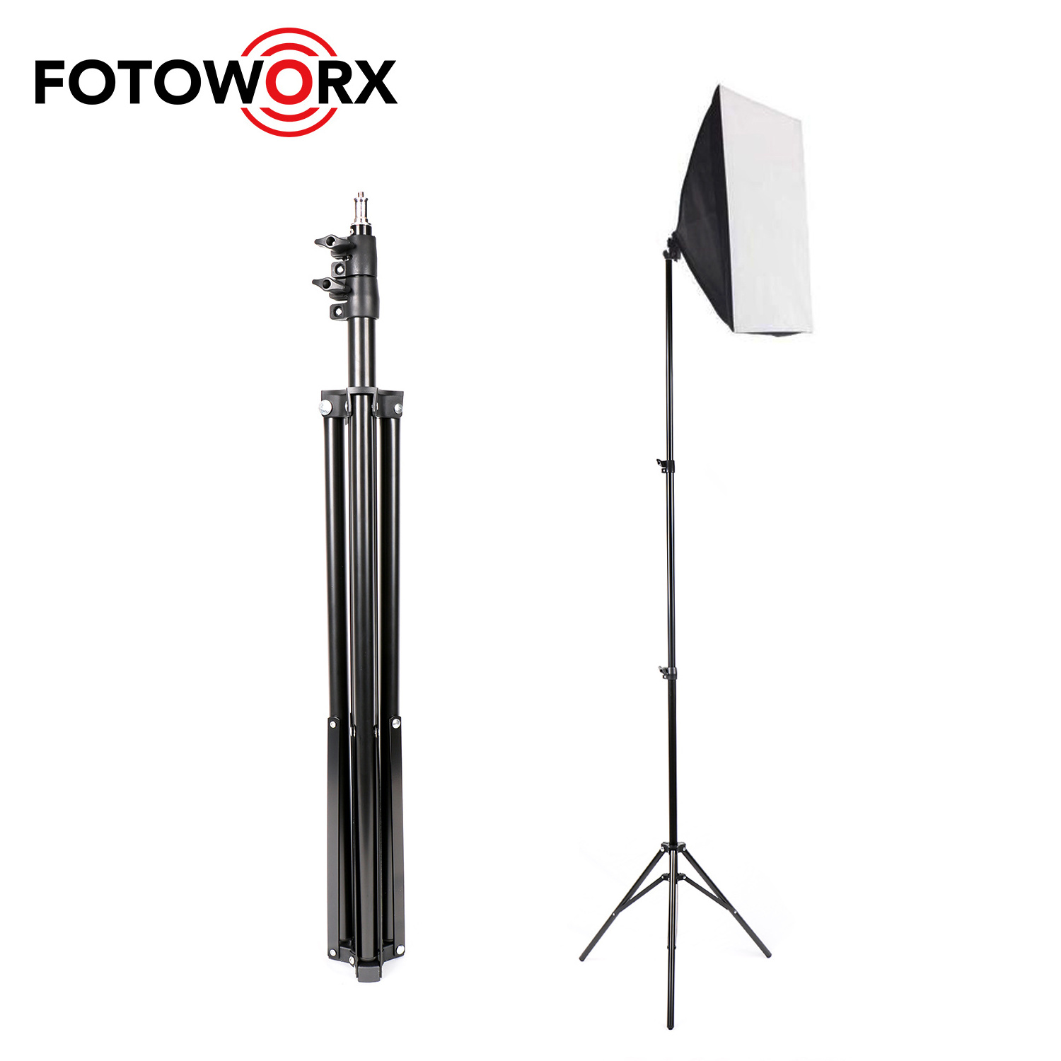 FOTOWORX 200cm Light Stand Heavy Duty Tripod for Studio Light Strobe Light Reflectors Umbrellas Softbox Lamp Photography