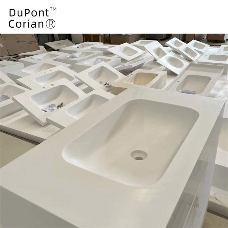 Wholesale Price Dupont Corian Acrylic Solid Surface Luxury Large Acrylic Bathroom Sink