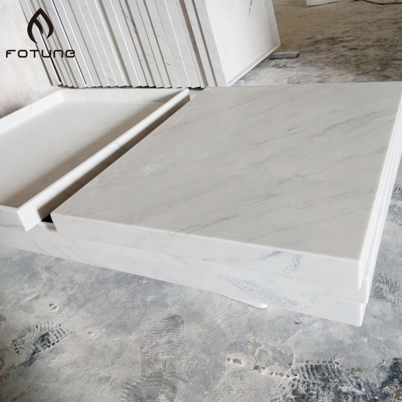 Carrara Marble White Corians Countertops vanity  Acrylic Sheets Table Top