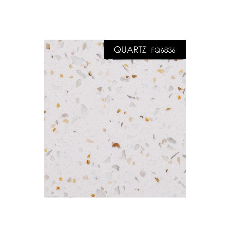 Jestone Customized  Big Grain Super White Pure Color Natural Quartz Stone for Shower Walls