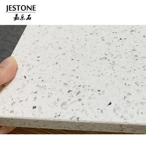 Manufacturer Modern Polished Kitchen Countertop Natural Glossy White Quartz Stone Slab