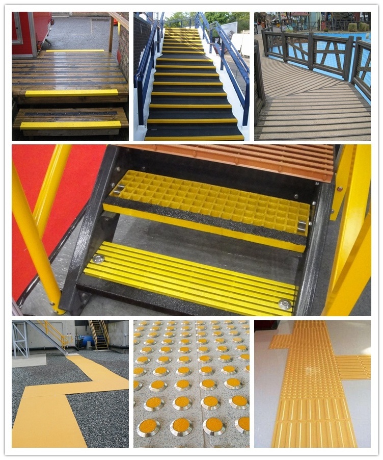 Exterior Anti Slip Safety GRP Fiberglass Treads Stair Nosing for Wood Stair Maintenance