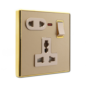 5 pin multi function socket with switch and neon