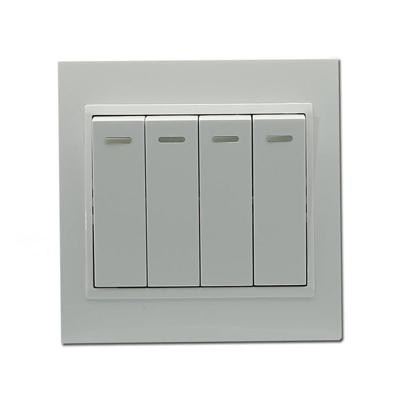 Best-selling 4 gang 1 way light switch pc plate electrical switch