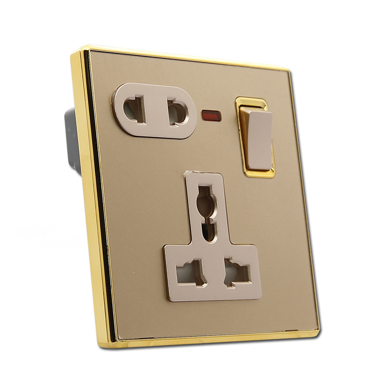 5 pin multi function socket with switch and neon