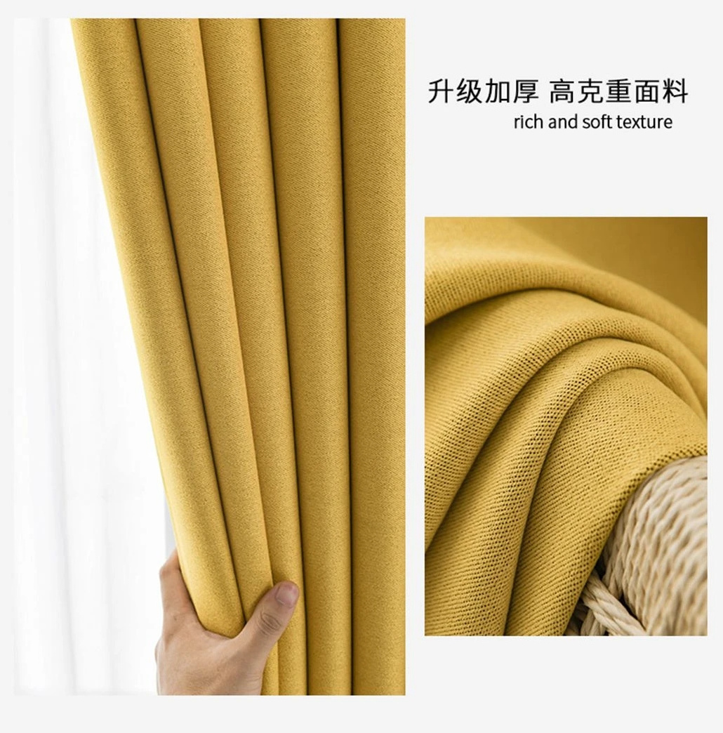 High quality blackout fabric linen curtain energy saving blackout window curtains for hotel