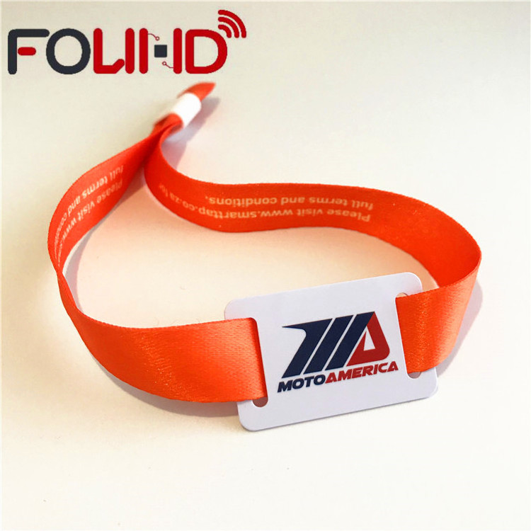 13.56mhz 888 bytes 216 Contactless Nfc Smart Fabric Writable Custom Wristband Lock