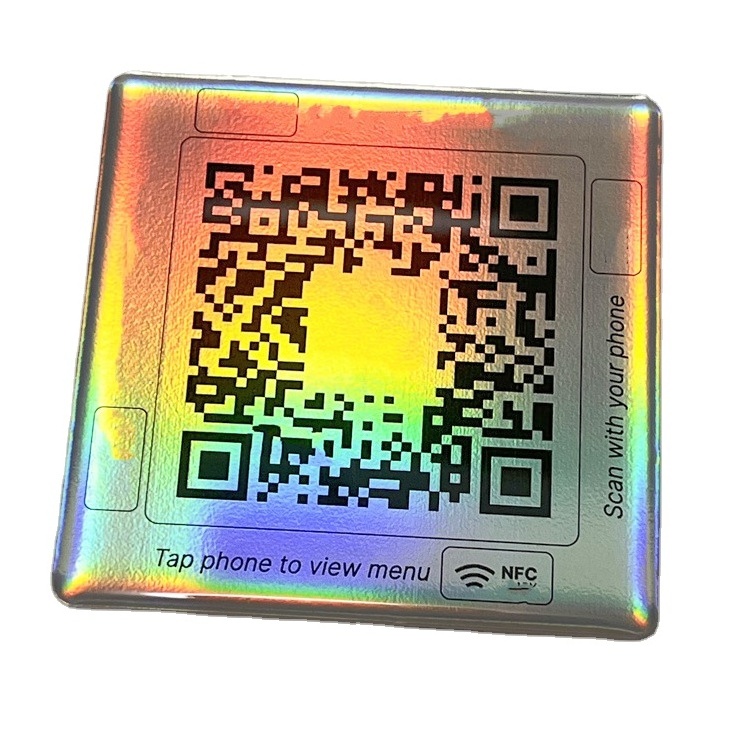 Large Size 80X80mm Square Custom Google Review Nfc Card Social Media Card