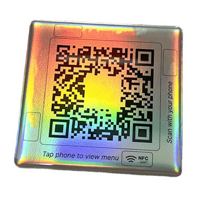 Large Size 80X80mm Square Custom Google Review Nfc Card Social Media Card