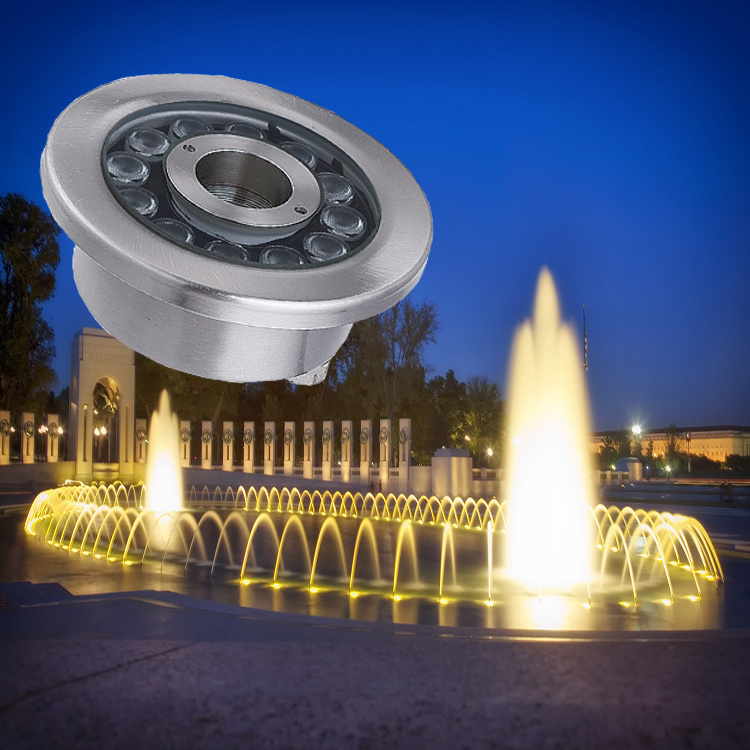 outdoor IP68 Waterproof stainless steel RGB DMX Music Dancing Water Jet Lighting LED Swimming Pool Underwater Fountain Lights