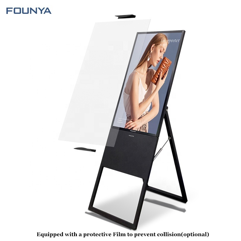 Removable wheel floor stand HD screen LCD monitor advertising display electronic signage lcd digital poster board