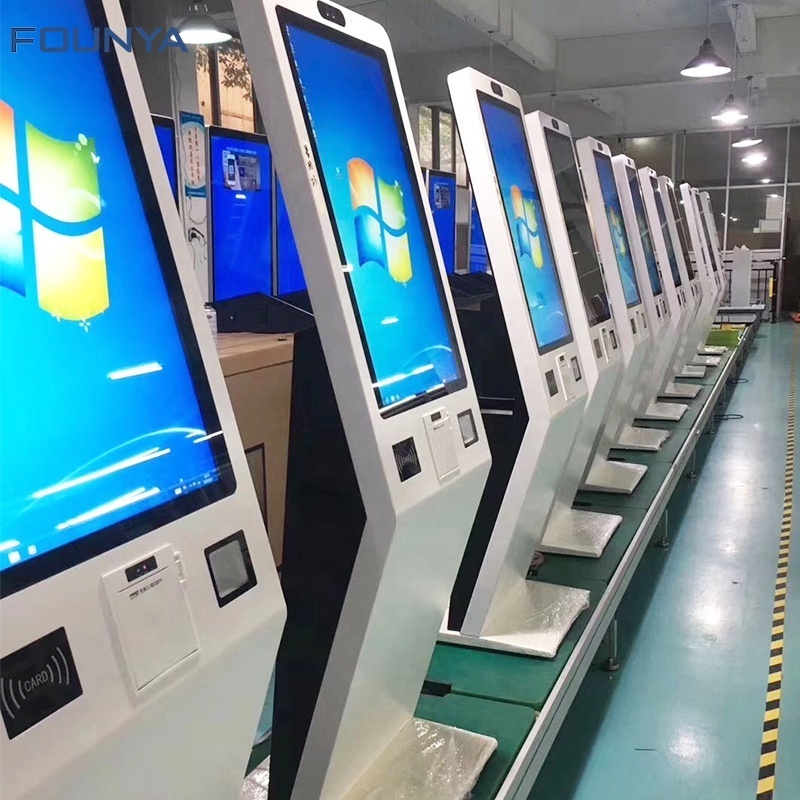 Kiosk POS Scanner Card Reader Ticket Vending Self Help Service Machine For Station Airport Check in / out