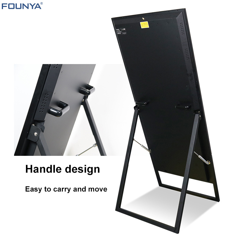 Mall Store Exhibition Electronic Poster LCD Screen Display 43 inch  32inch Foldable Portable Digital Window Signage