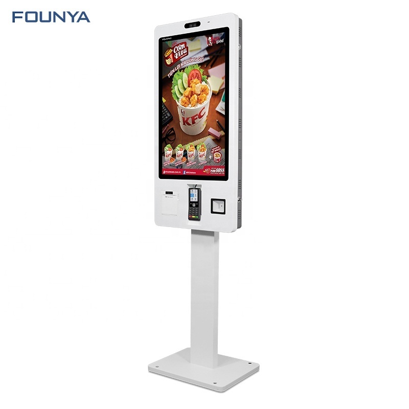 Pasta store self ordering vending ticket self service payment pos terminal for noodle shop /restaurant