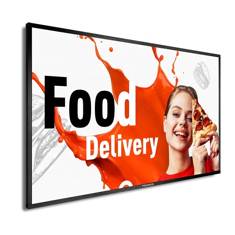 Hanging Wall mounted HD screen lcd advertising display Electronic signage digital menu board for restaurant coffee shop