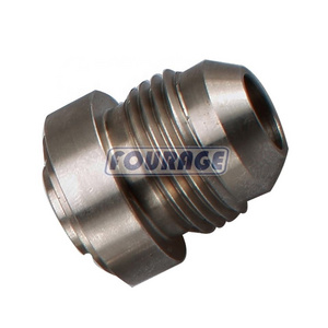 Stainless Steel Weld On Bung Fitting AN Male Flare Weldable Adapter Round Head Nipple