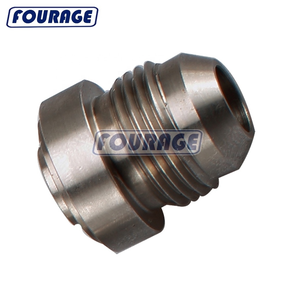 Stainless Steel Weld On Bung Fitting AN Male Flare Weldable Adapter Round Head Nipple