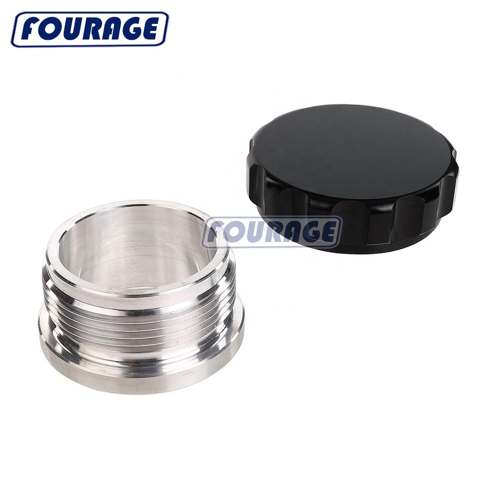 Fourage Natural Aluminum Alloy Filler Neck AN24 Weld On Bung Fuel Tank Screw Cap