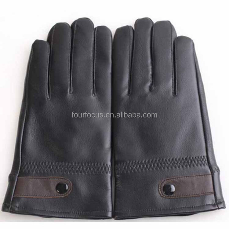 leather gloves for men mens gray leather womens gray gloves winter PU leather cycling gloves