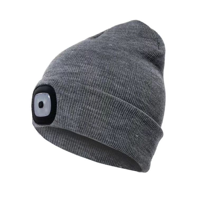 High quality led beanie hat with light high quality winter beanie hat knitted hat for men and women