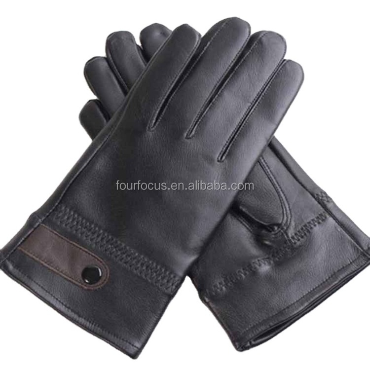 leather gloves for men mens gray leather womens gray gloves winter PU leather cycling gloves