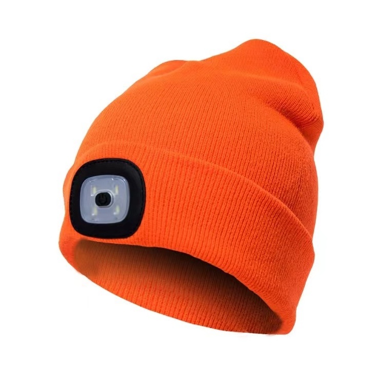 High quality led beanie hat with light high quality winter beanie hat knitted hat for men and women