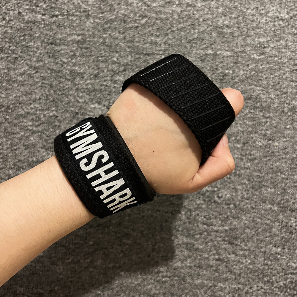 Customized logo weight lifting wrist strap wholesale wrist straps weight lifting gym weight lifting straps with hook