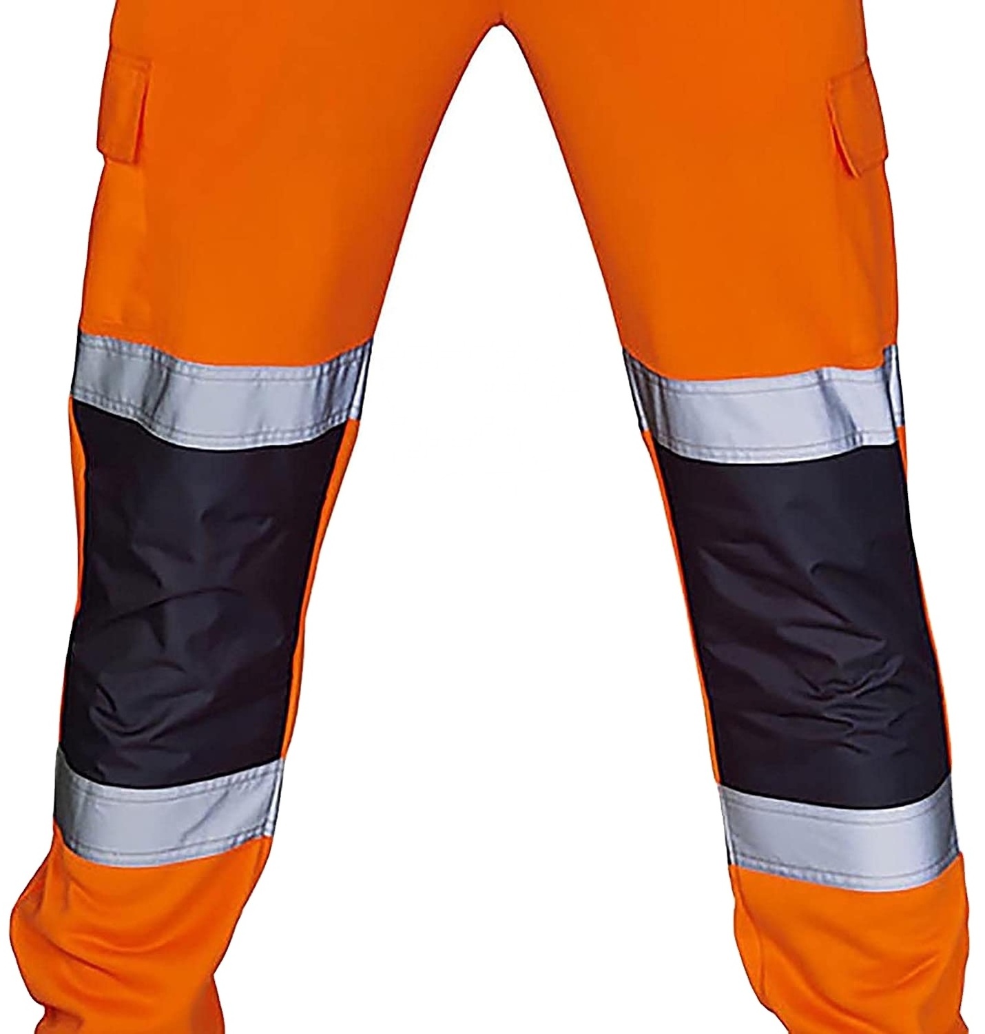 Hi Vis Padded Multi-pockets Safety Bib pants High visible Working Overall Painter Miner Jumpsuit with WORK WEAR JOGGING PANT