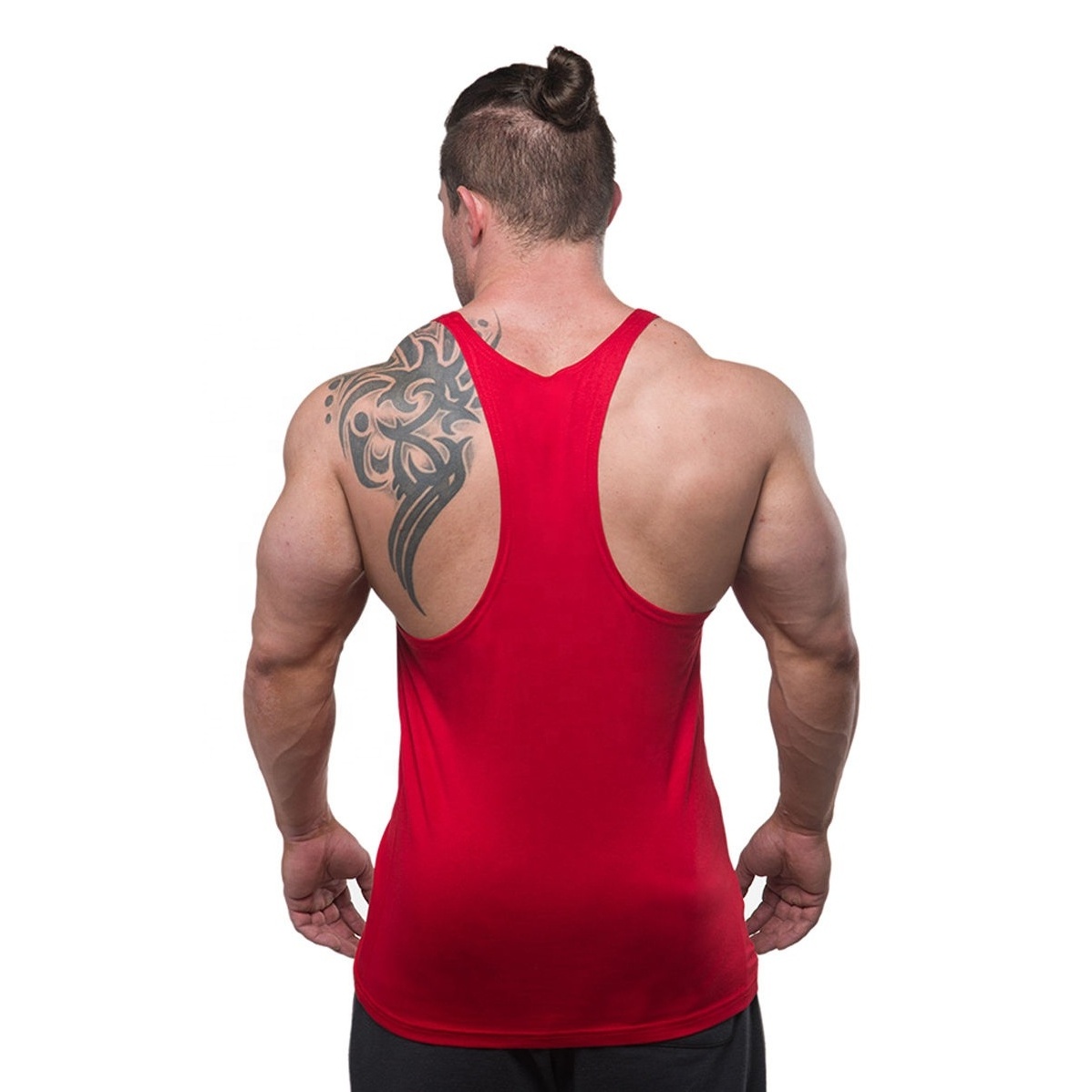 100% Cotton Unisex  Wholesale custom men's vests ribbed tank tops men singlet soft 95% cotton 5% spandex mens gym stringer vest