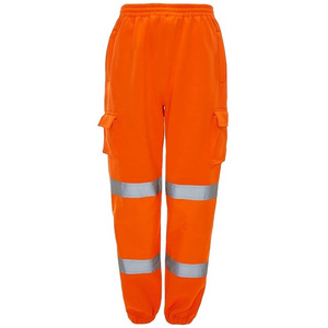 Hi Vis Padded Multi-pockets Safety Bib pants High visible Working Overall Painter Miner Jumpsuit with WORK WEAR JOGGING PANT