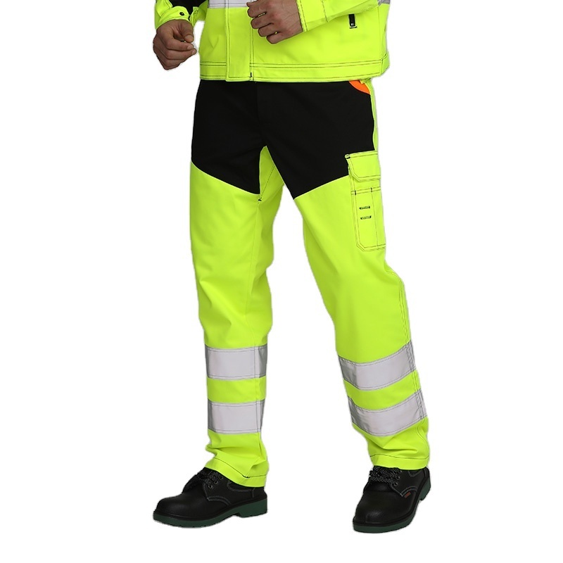 Safety Work Trousers Multi pockets Work Pants Men Reflective Hi Vis Workwear Trousers