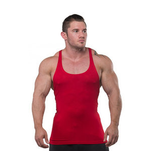 100% Cotton Unisex  Wholesale custom men's vests ribbed tank tops men singlet soft 95% cotton 5% spandex mens gym stringer vest