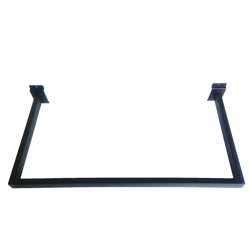 Metal Black Square Clothing Hanging Rails For Display In Clothing Stores