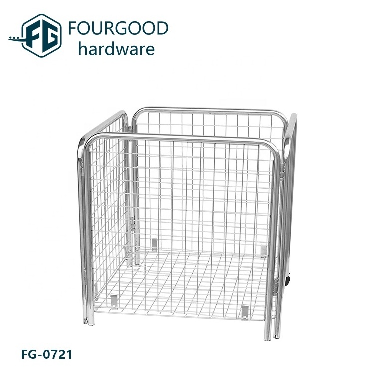 Iron Chrome Plated Wire Mesh Basket for Supermarket Display (DG0875)