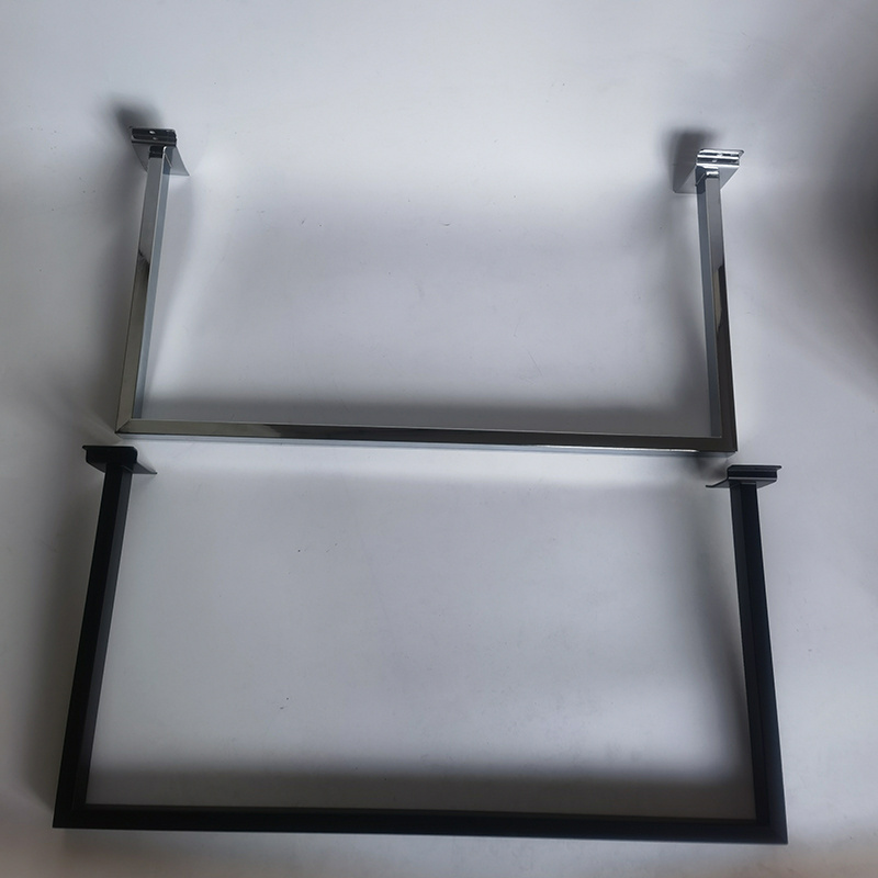 Metal Black Square Clothing Hanging Rails For Display In Clothing Stores