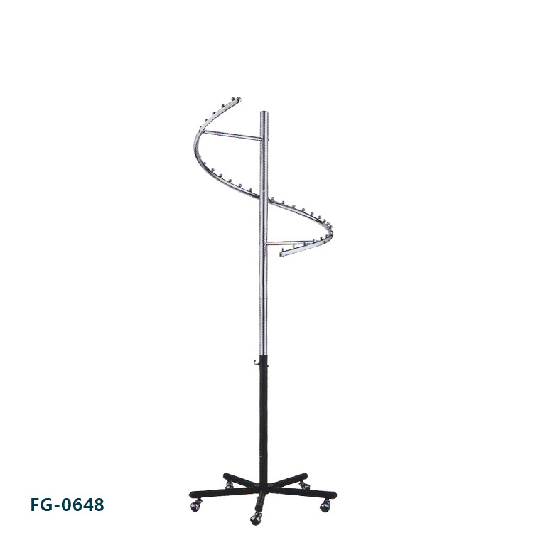 Shop Fitting Rotatable Spiral Garment Display Rack