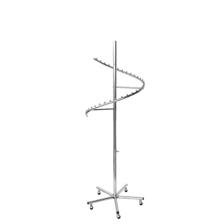 China Foshan Factory ! Metal iron stainless steel aluminum clothes display stand for supermarket shop store