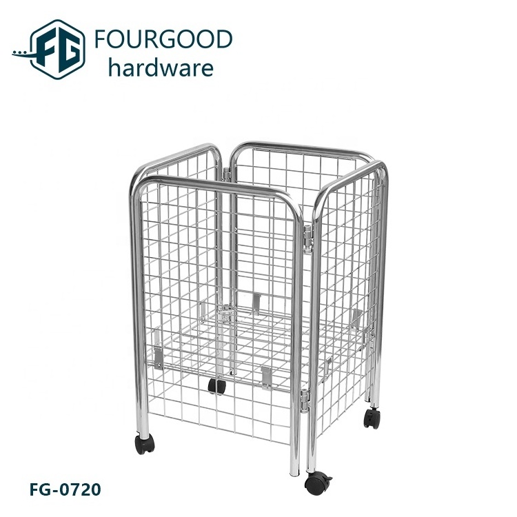 Iron Chrome Plated Wire Mesh Basket for Supermarket Display (DG0875)