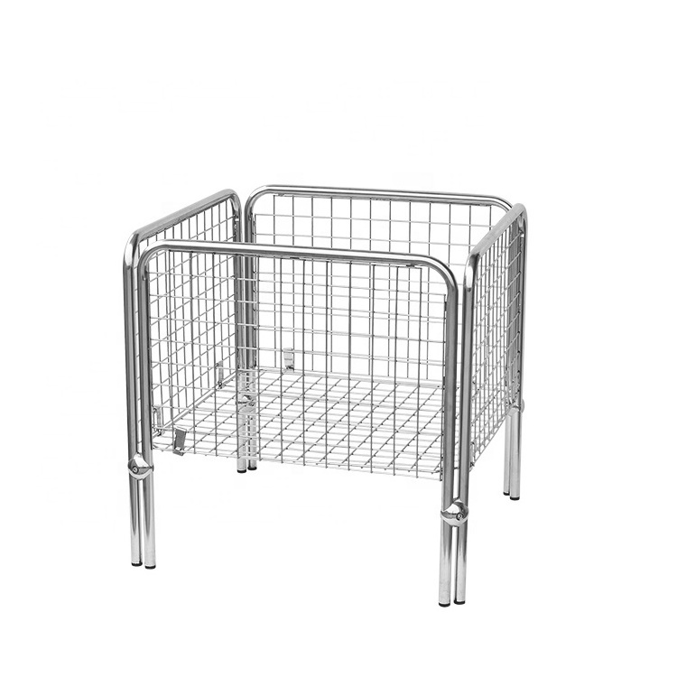 Iron Chrome Plated Wire Mesh Basket for Supermarket Basketball Display (DG0875)