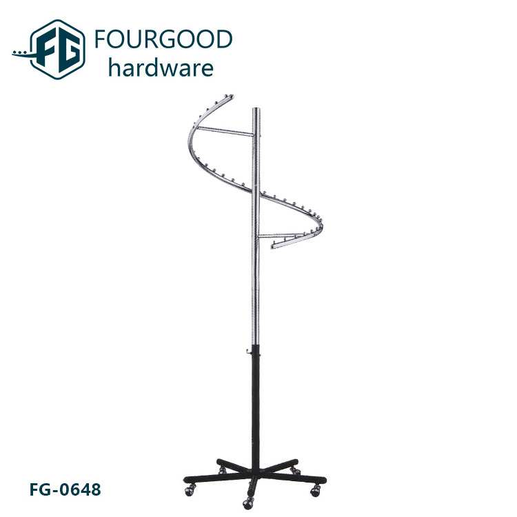 China Foshan Factory ! Metal iron stainless steel aluminum clothes display stand for supermarket shop store